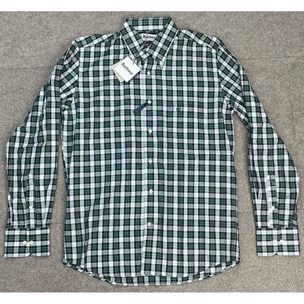 Barbour Men's Check Button Down Long Sleeve Casual Shirt Size Small